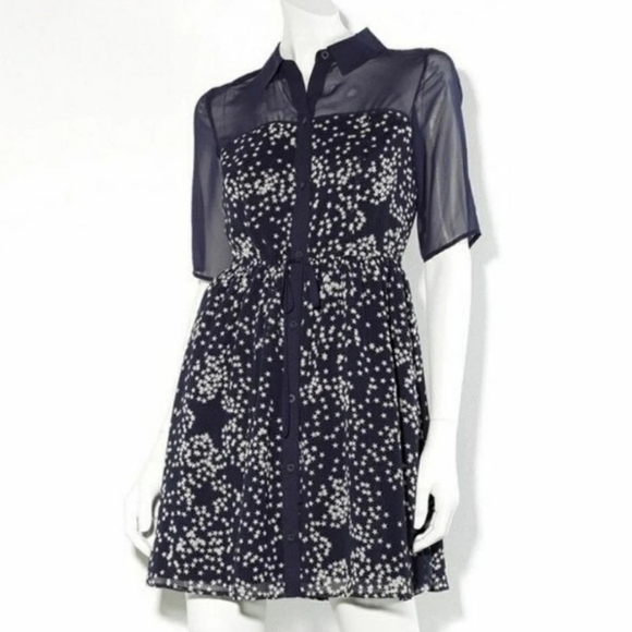 princess vera wang Dresses & Skirts - Princess Vera Wang Navy Blue Star Print Dress